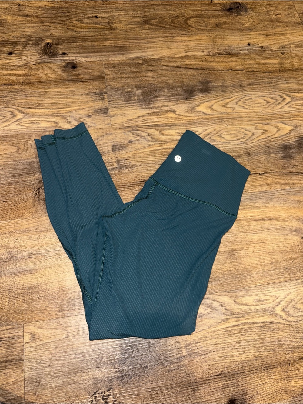 Lululemon Dark Teal Ribbed Leggings